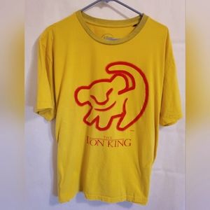 Lion King Disney Yellow T-shirt RARE Vintage XXL Simba Cub